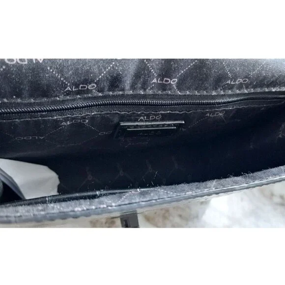 Elegant ALDO Black Croc Handbag/Crossbody - Picture 10 of 12